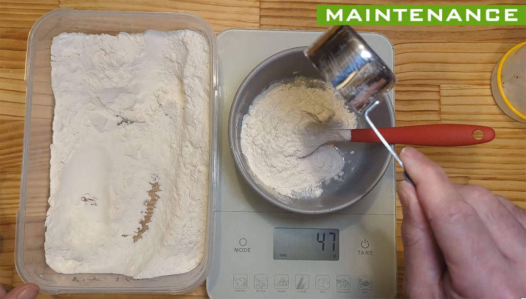 Sourdough maintenance – regular feedings keep the starter healthy and active